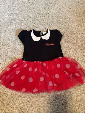 GAP Minnie-Inspired Black Top with Red Polka Dot Tulle Skirt